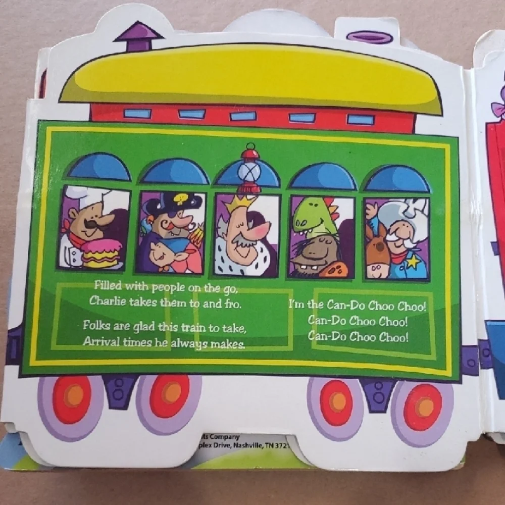 Charlie the Can Do Choo Choo Light & Sound Book - Blue and Yellow Vintage